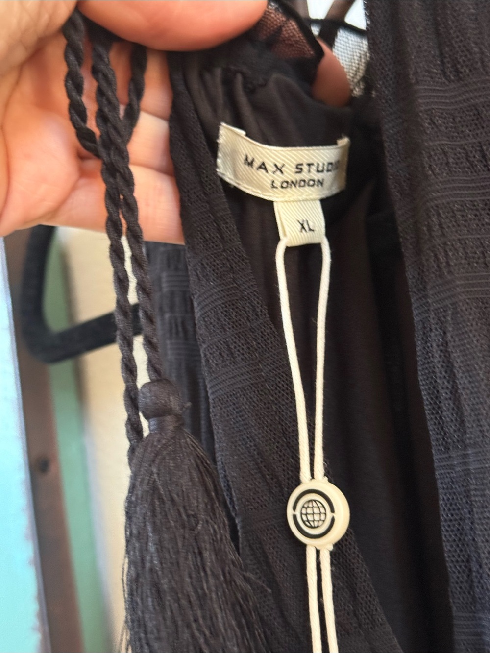 NWT Max Studio London Black Textured Tiered Maxi Dress XL MSRP $198 - Picture 12 of 12